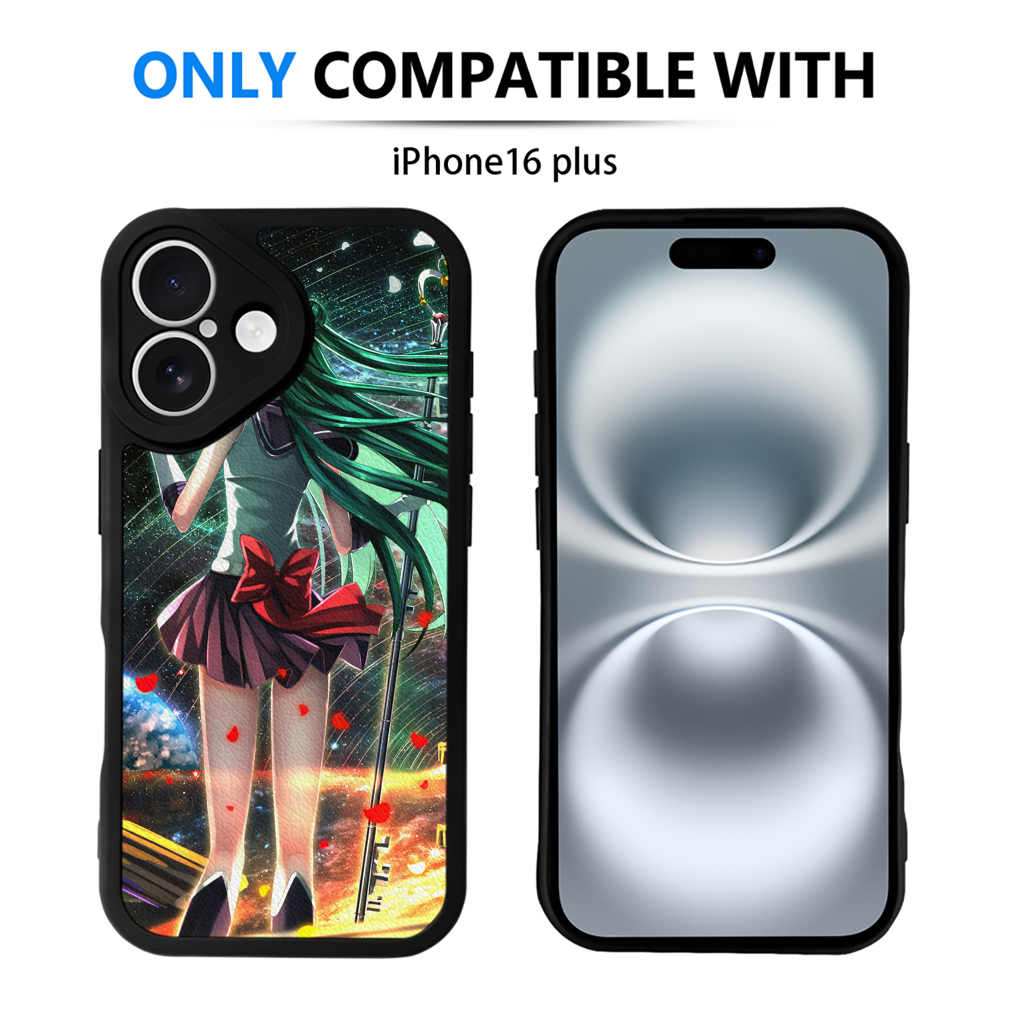 （画像用） 美少女戦士セーラームーン Sailor Moon 【iPhone 16シリーズ対応】シリコンスマホケース（レザー調） 材質：シリコン